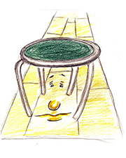 学校の椅子さん