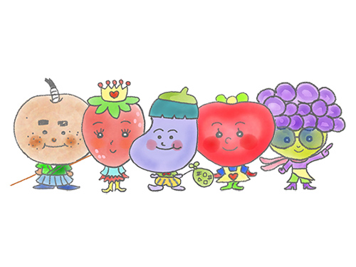 恋のくにちくごものがたり お野菜キャラクター「ベジタフルズ」